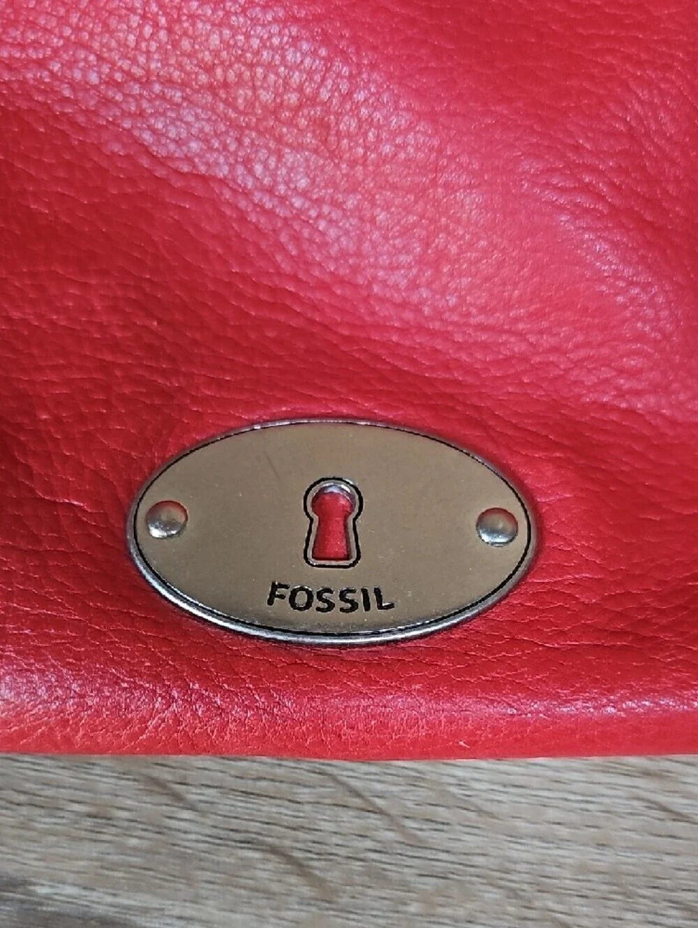 Fossil Red Leather Marlow Shoulder Bag with Double Handles